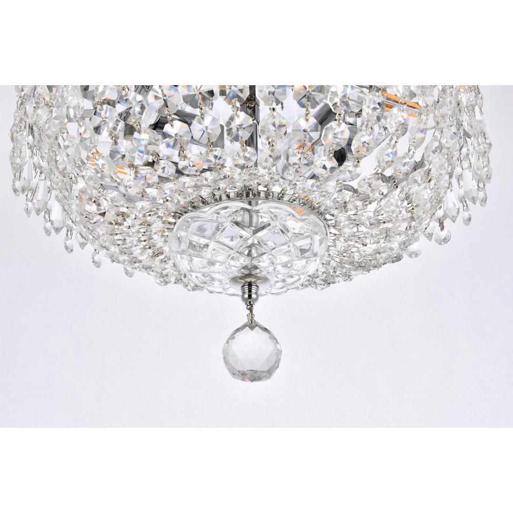 Century 4 light Chrome Flush Mount Clear Royal Cut Crystal. Picture 3