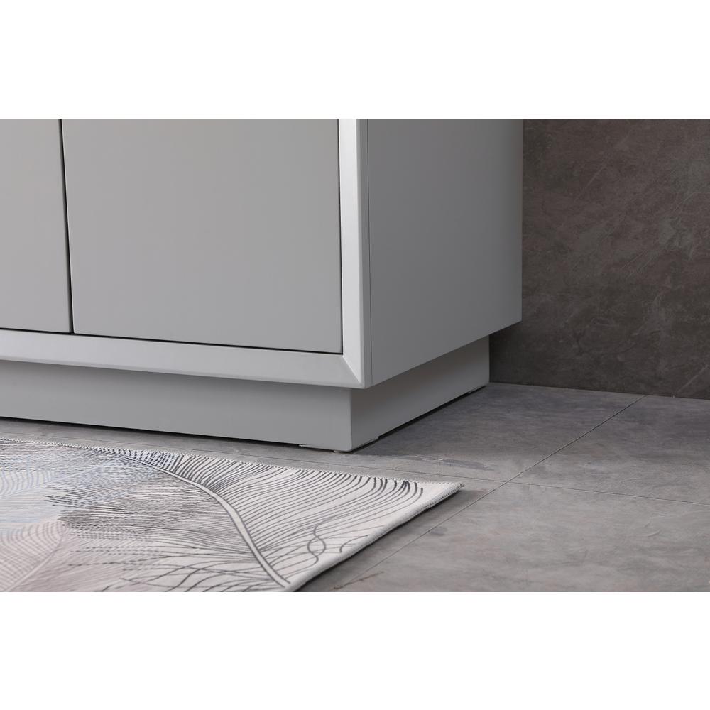 36 Inch SIngle Bathroom Vanity In Grey. Picture 6