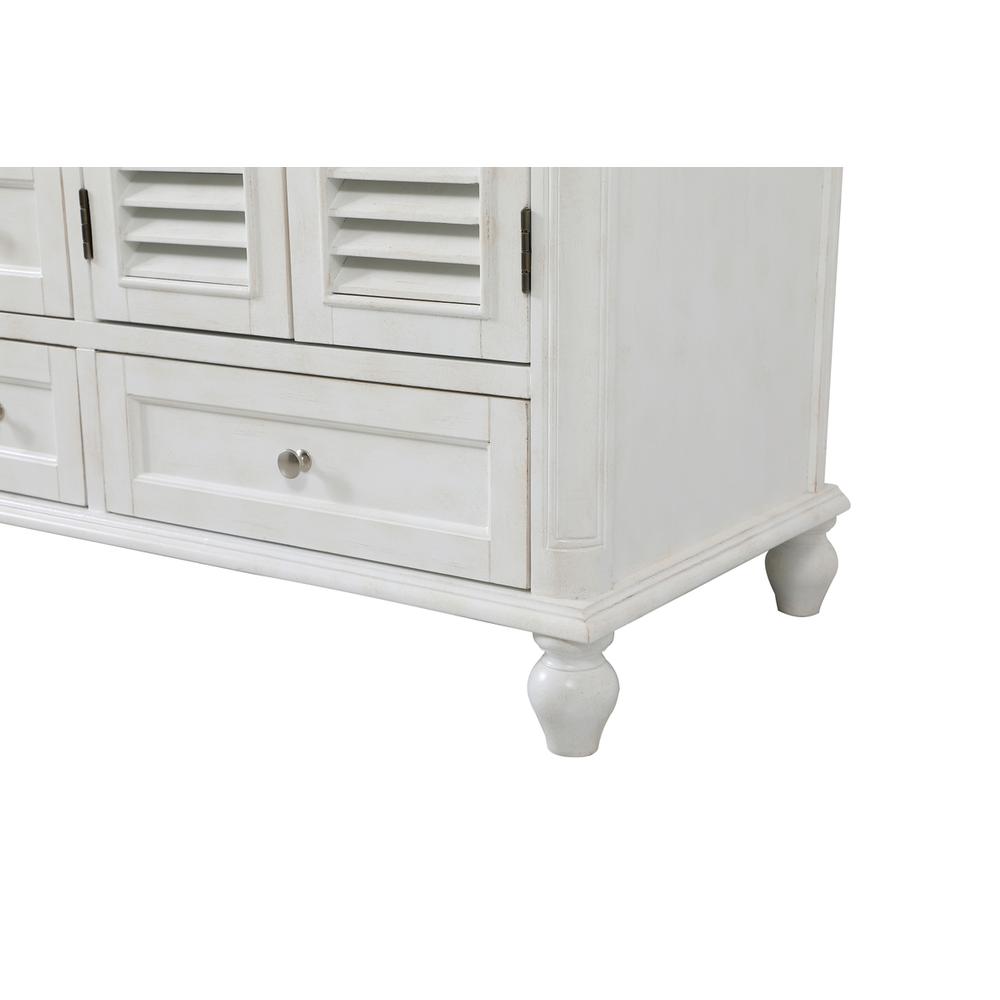 60 inch Double Bathroom Vanity in Antique White. Picture 12