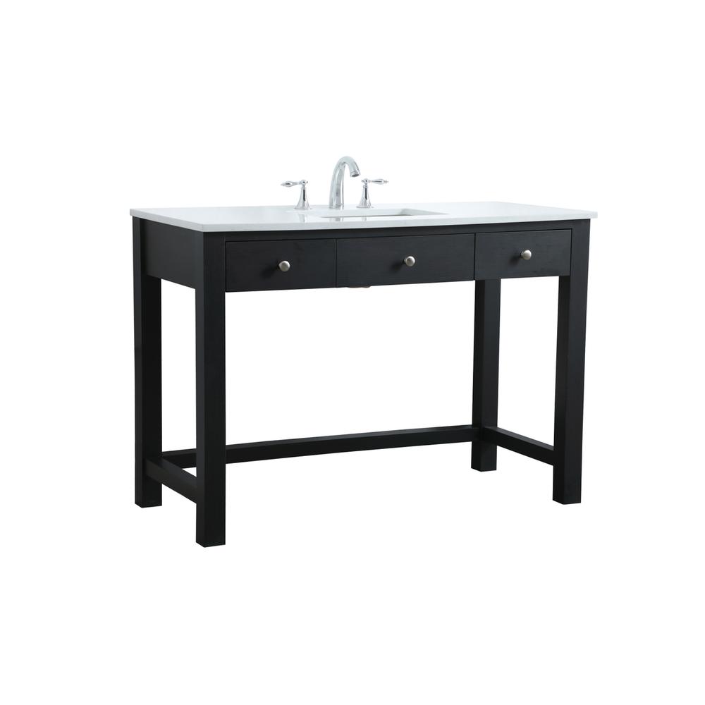 48 Inch ADA Compliant Bathroom Vanity In Black. Picture 7