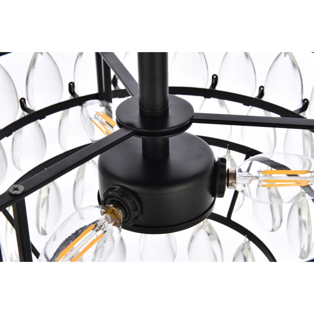 Mila 14 inch flush mount in black. Picture 5