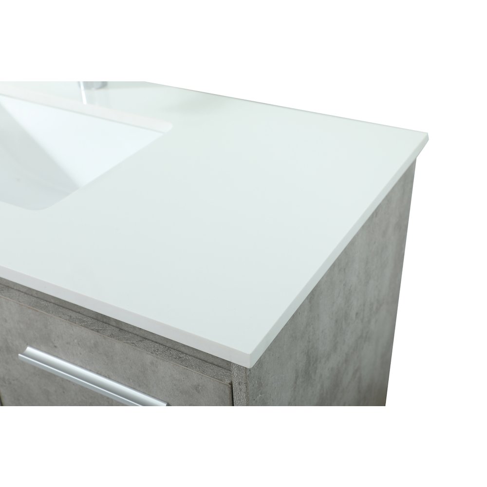 40 Inch Single Bathroom Vanity In Concrete Grey. Picture 12