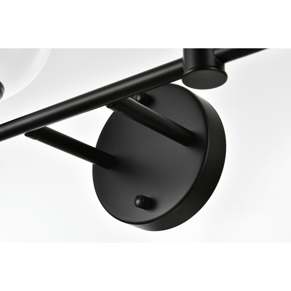 Jaelynn 4 light Black and Clear Bath Sconce. Picture 5