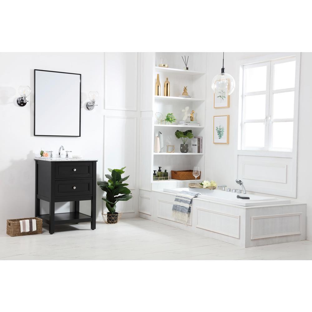 24 in. Single bathroom vanity set in Black. Picture 8