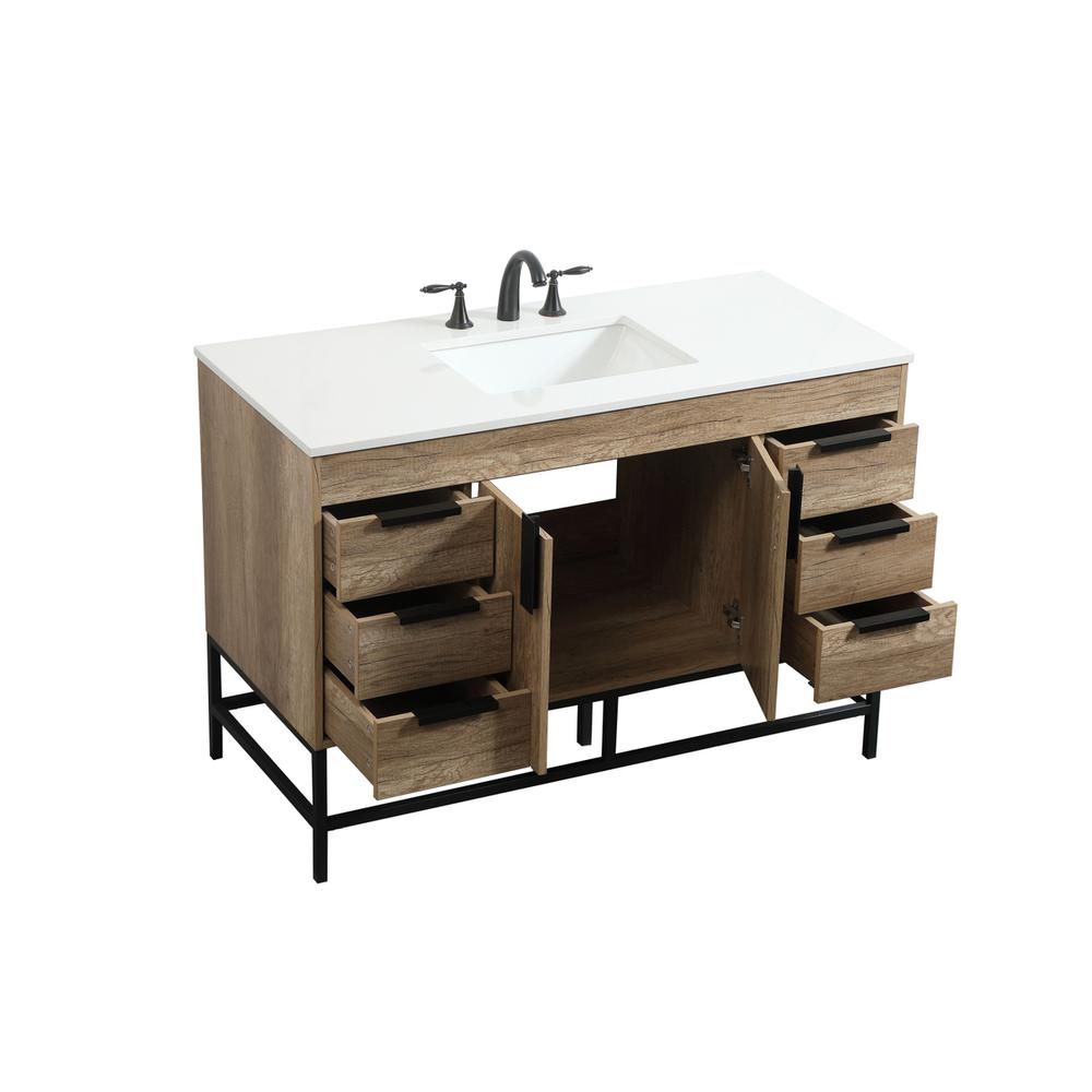 48 inch Single bathroom vanity in natural oak. Picture 9