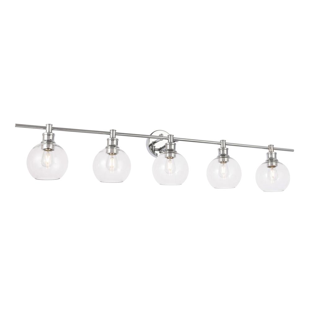 Collier 5 light Chrome and Clear glass Wall sconce. Picture 11