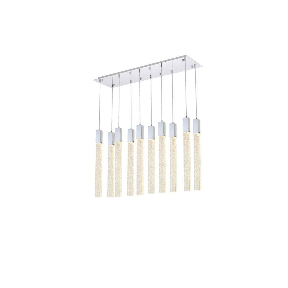 Weston 10 lights pendant in chrome. Picture 1