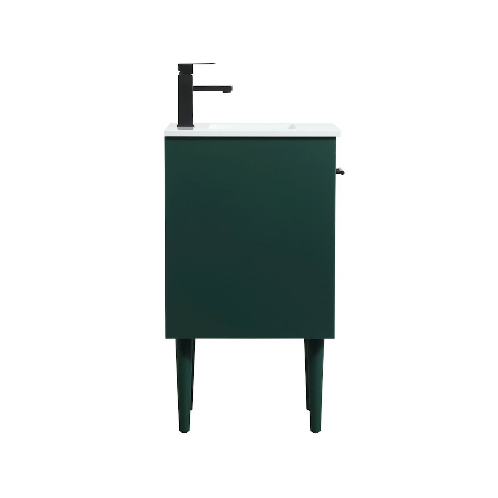 18 Inch Single Bathroom Vanity In Green. Picture 18