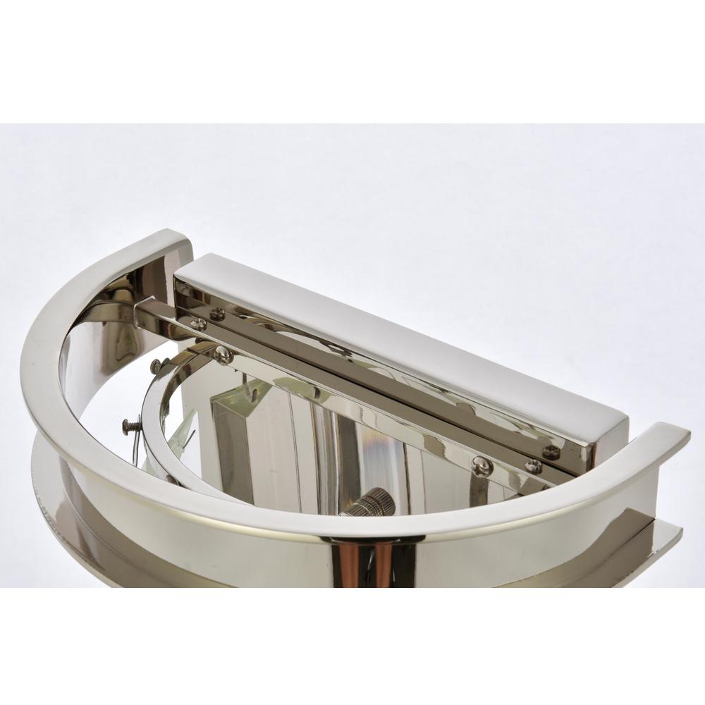 Sydney 2 light polished nickel Wall Sconce Clear Royal Cut Crystal. Picture 5
