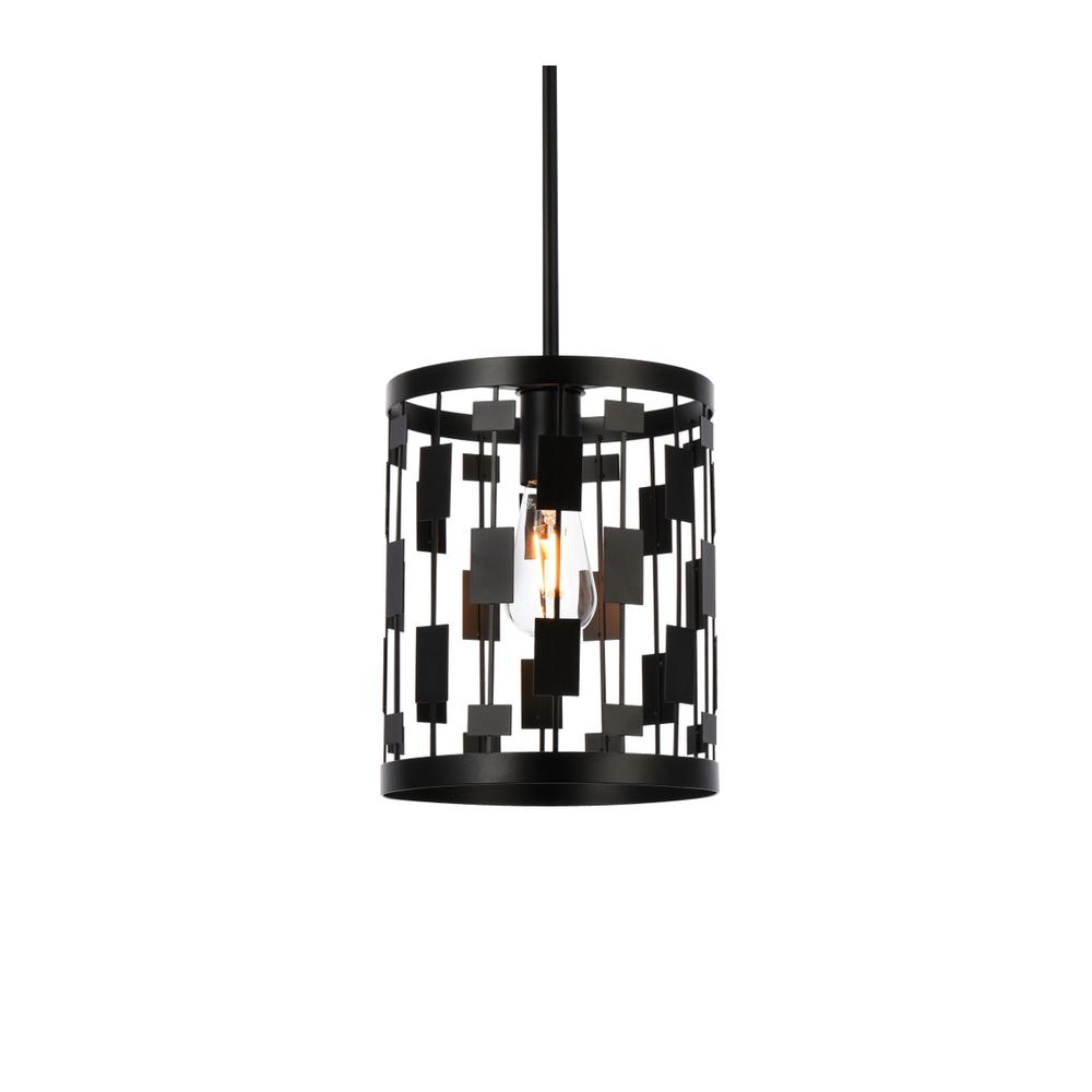 Levante 1 light pendant in black. Picture 2