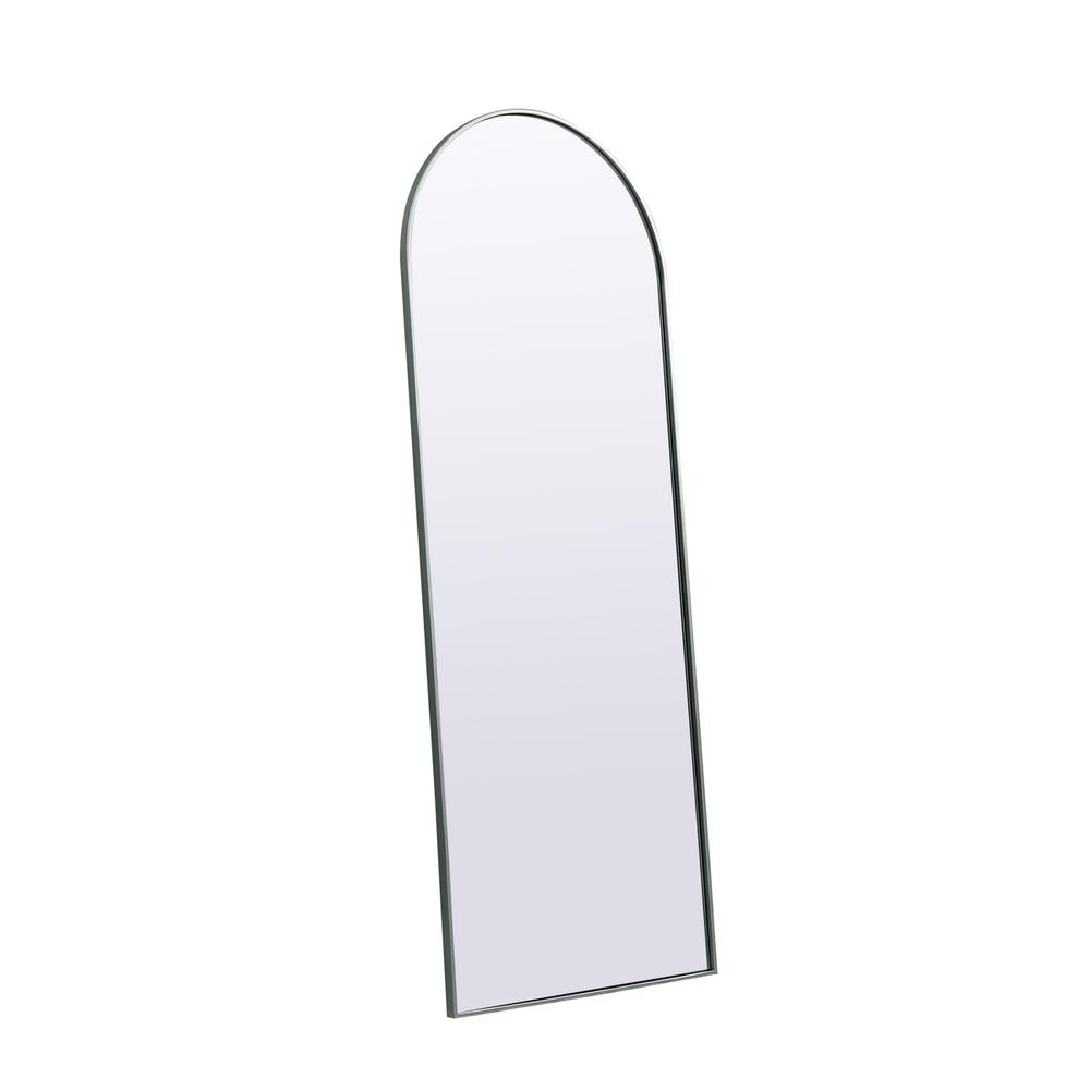 Metal Frame Arch Full Length Mirror 28x74 Inch in Silver. Picture 6