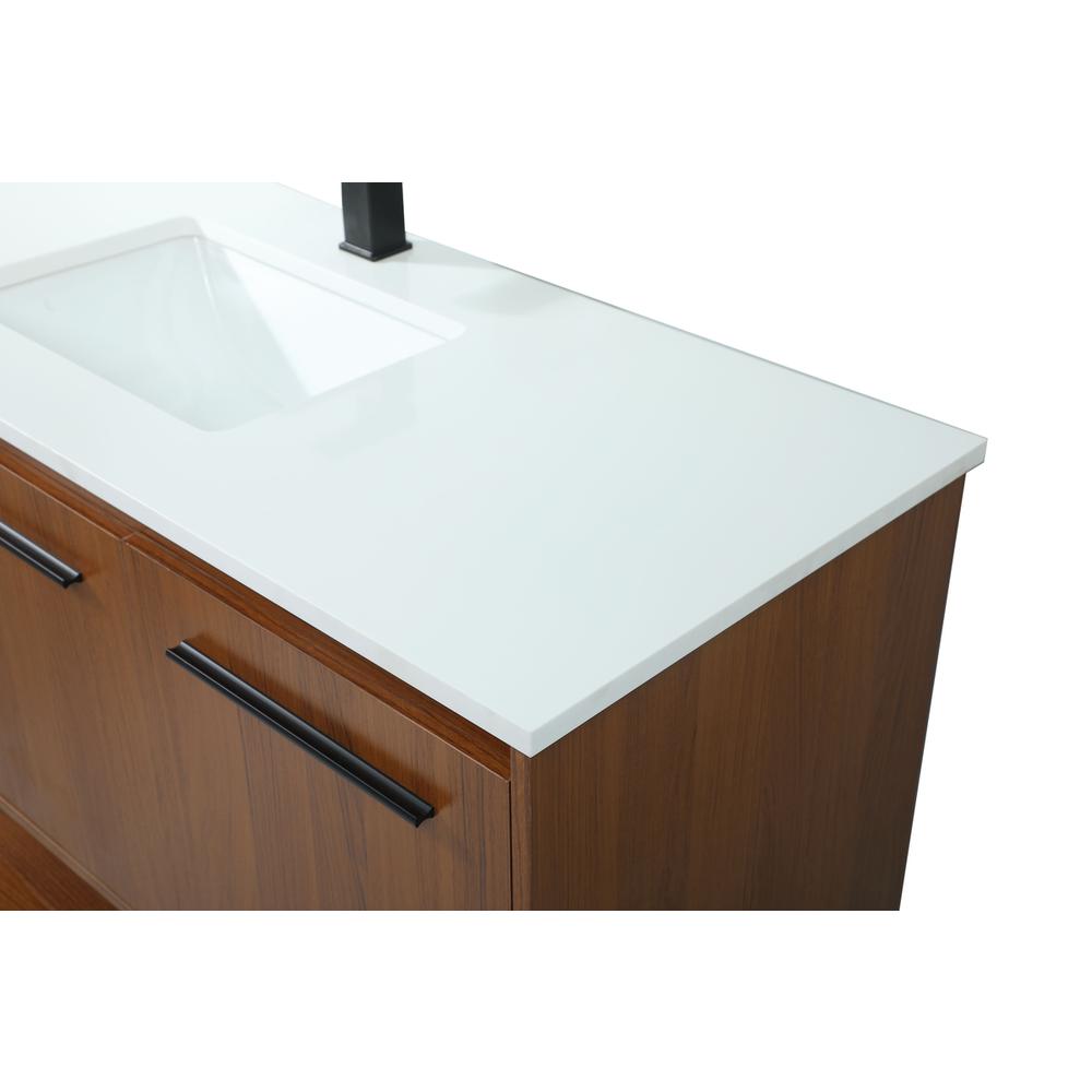 48 inch Single bathroom vanity in teak. Picture 11