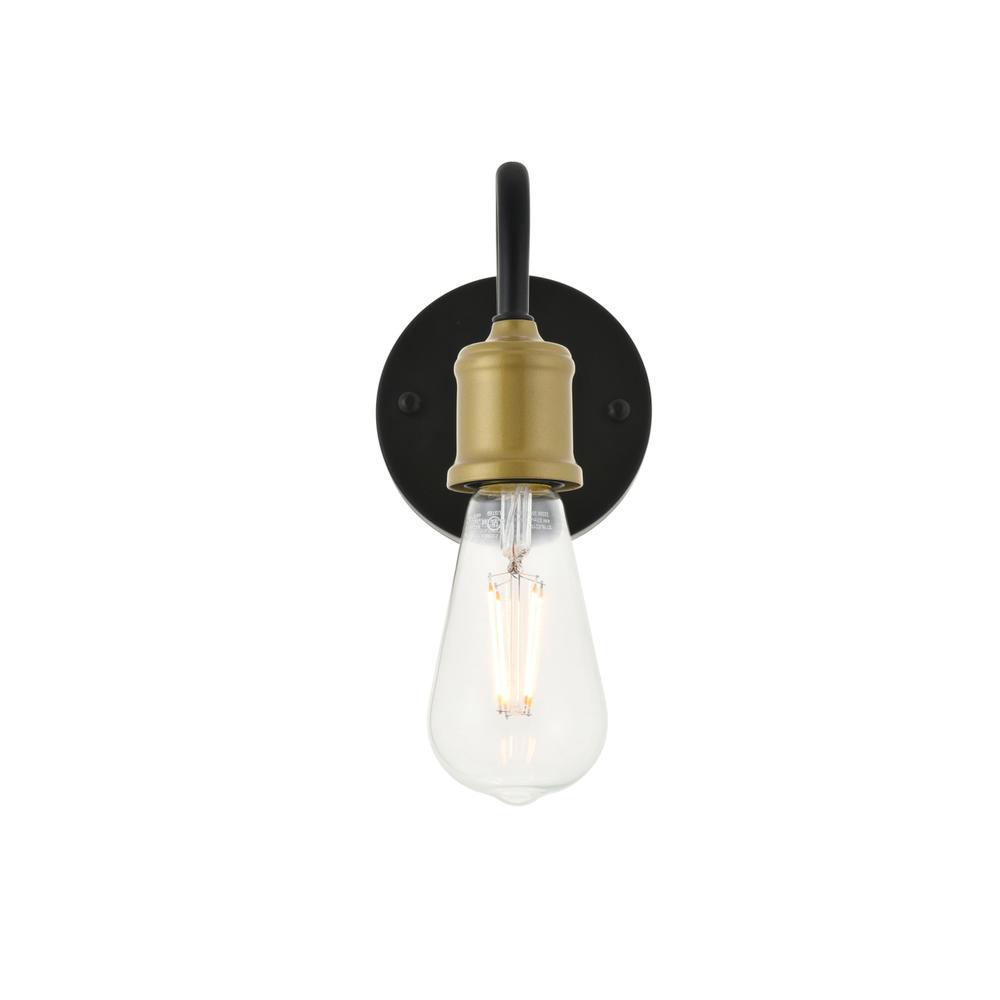 Serif 1 light brass and black Wall Sconce. Picture 6