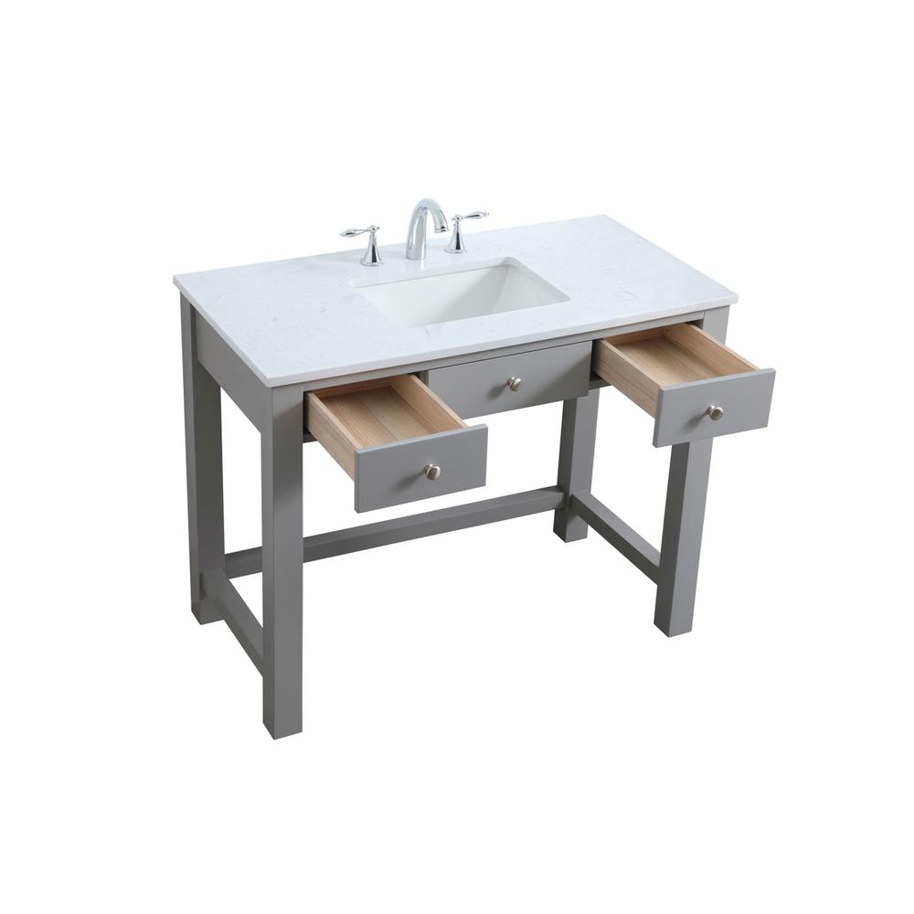 42 Inch ADA Compliant Bathroom Vanity In Grey. Picture 9