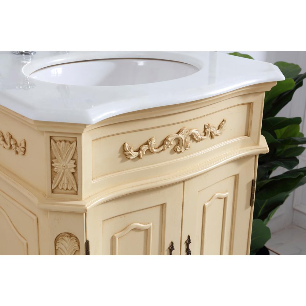 24 inch Single Bathroom vanity in light antique beige. Picture 4
