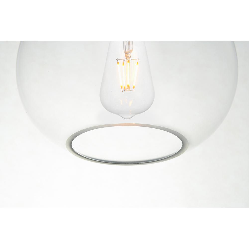 Destry 1 Light Brass Pendant With Clear Glass. Picture 4