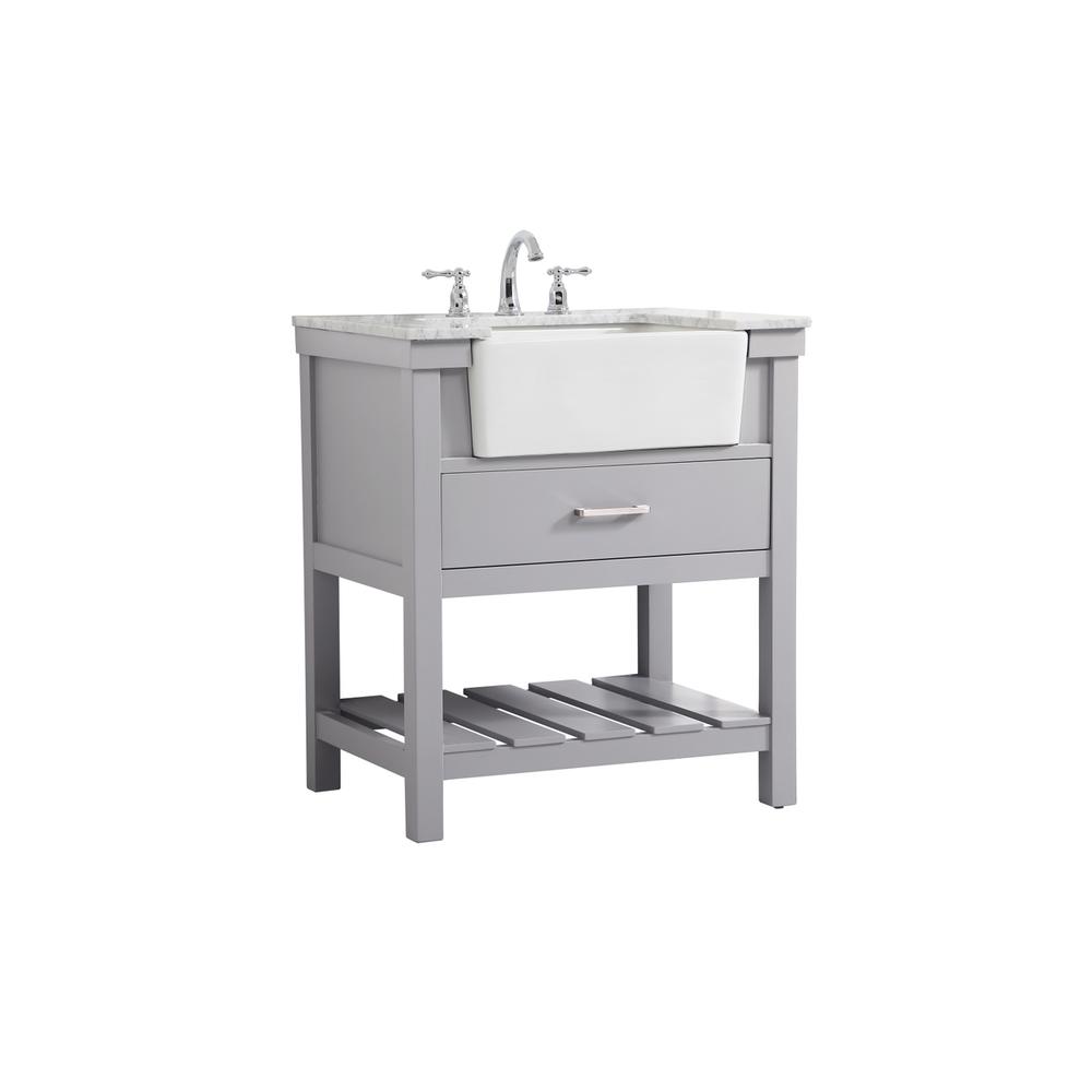 30 inch Single bathroom vanity in grey. Picture 7