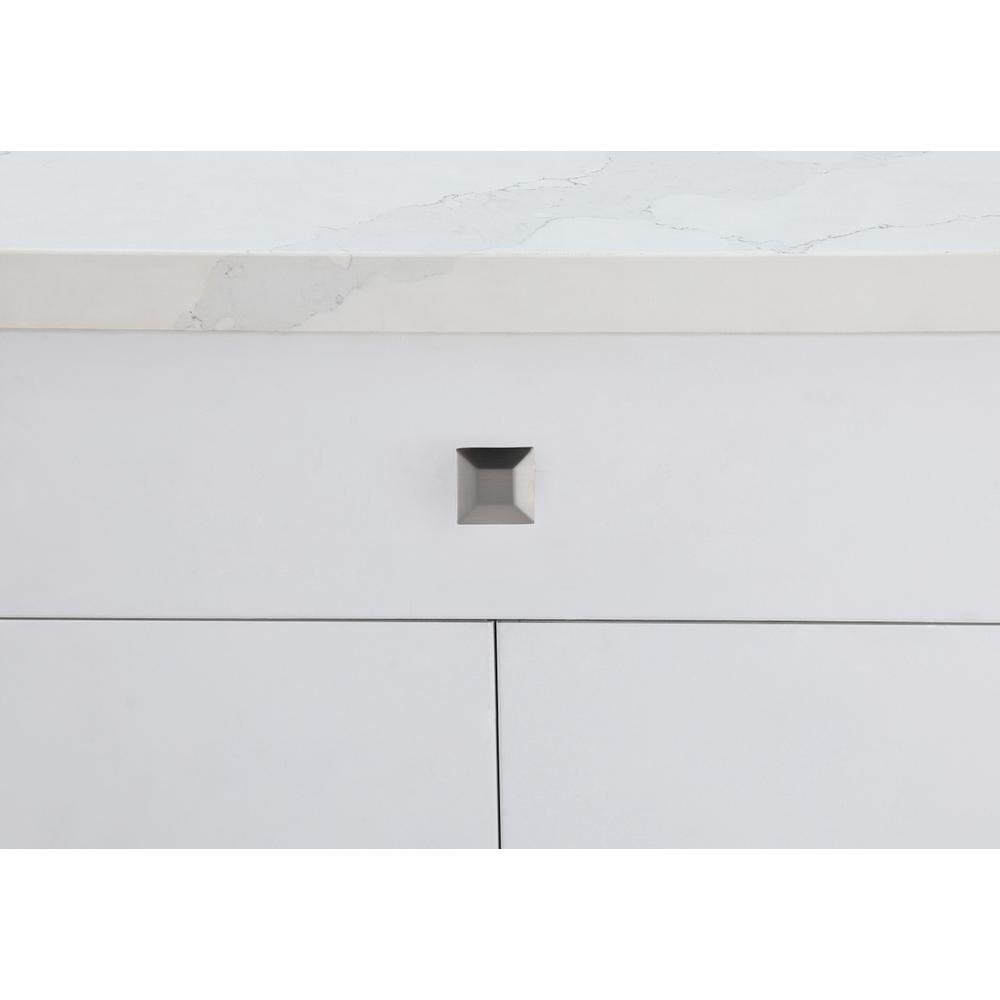 Cecil 1.3" Brushed Nickel Square Knob Multipack (Set of 10). Picture 6