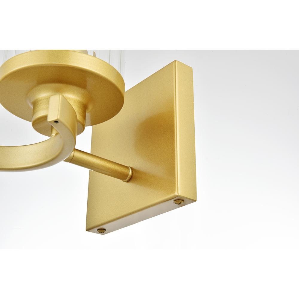 Saanvi 1 light Brass and Clear Bath Sconce. Picture 5