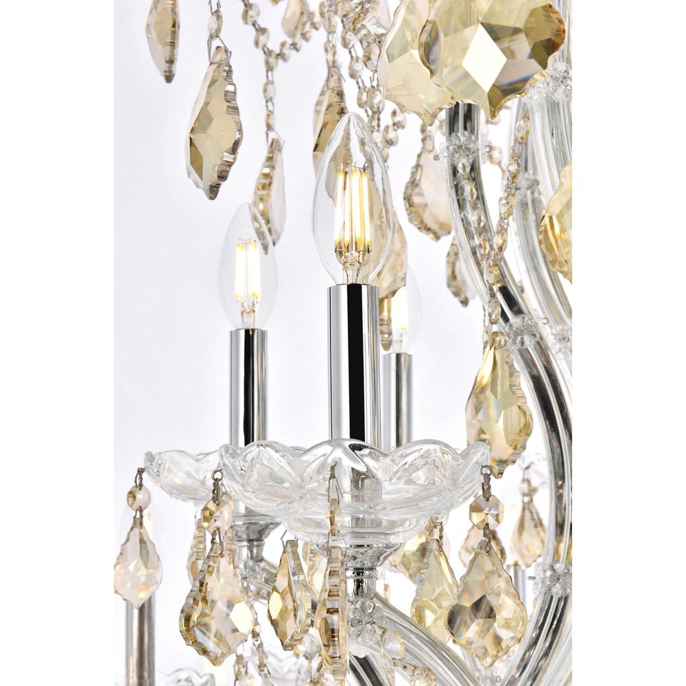 Maria Theresa 61 light Chrome Chandelier Golden Teak (Smoky) Royal Cut Crystal. Picture 4