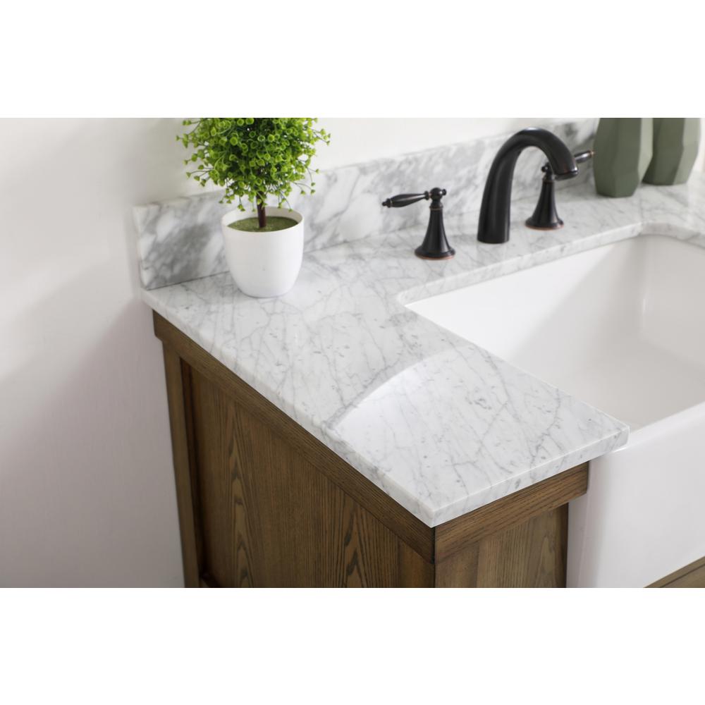 36 inch Single bathroom vanity in driftwood with backsplash. Picture 5