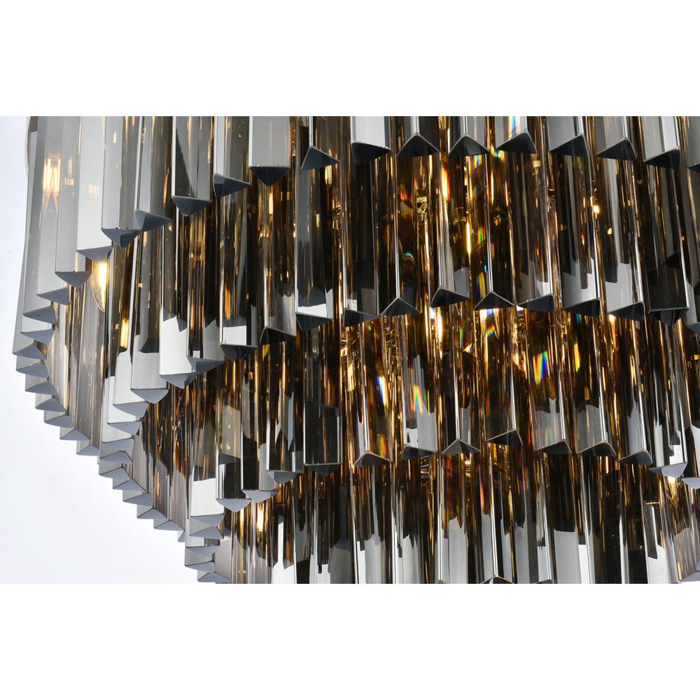 Sydney 17 light polished nickel Flush Mount Silver Shade. Picture 3