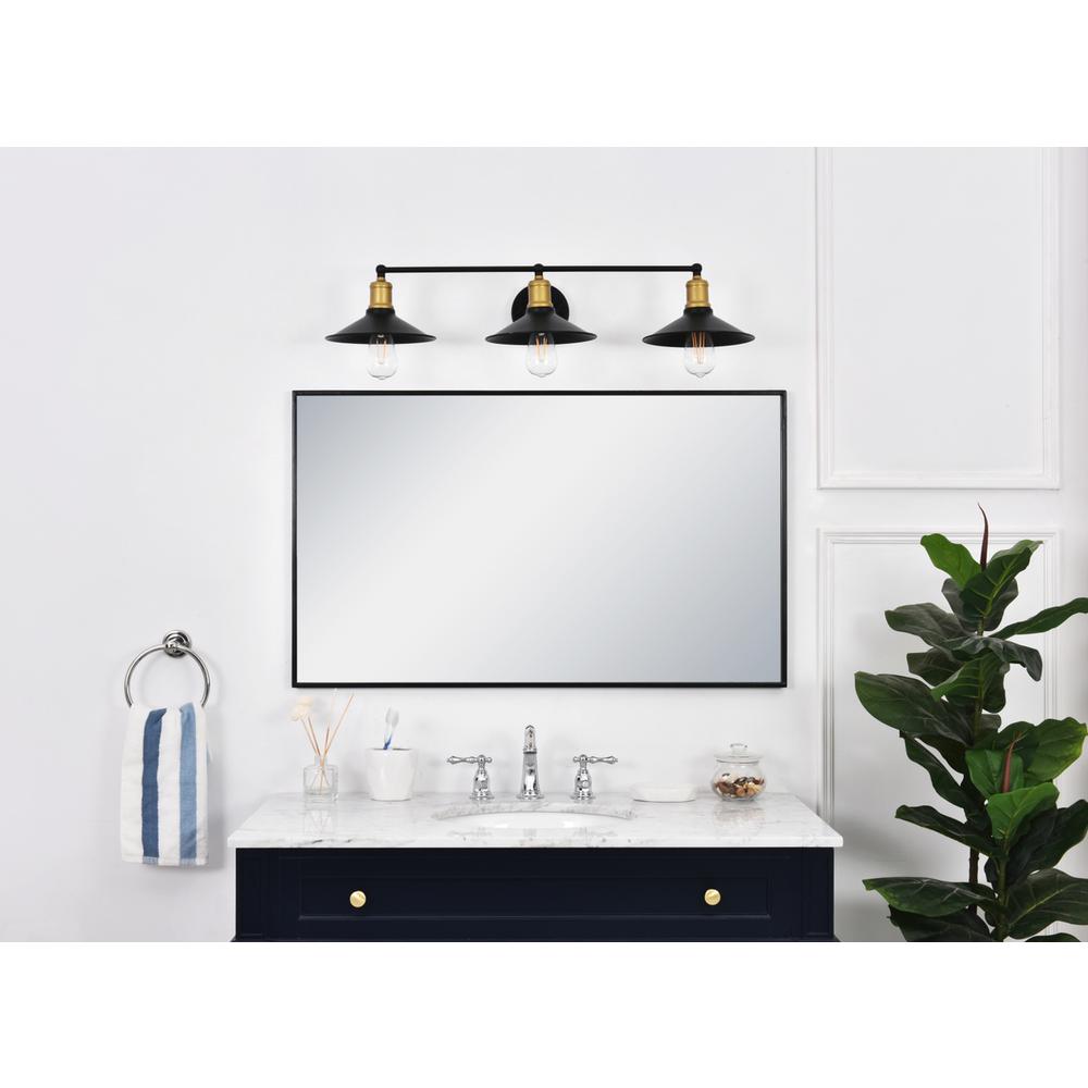 Etude 3 light brass and black Wall Sconce. Picture 12