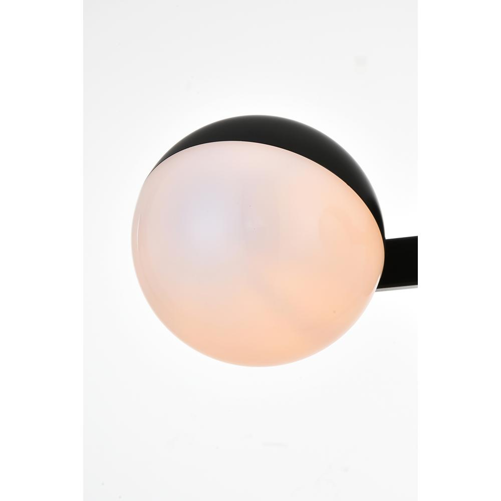 Majesty 4 light Black and frosted white Bath Sconce. Picture 4