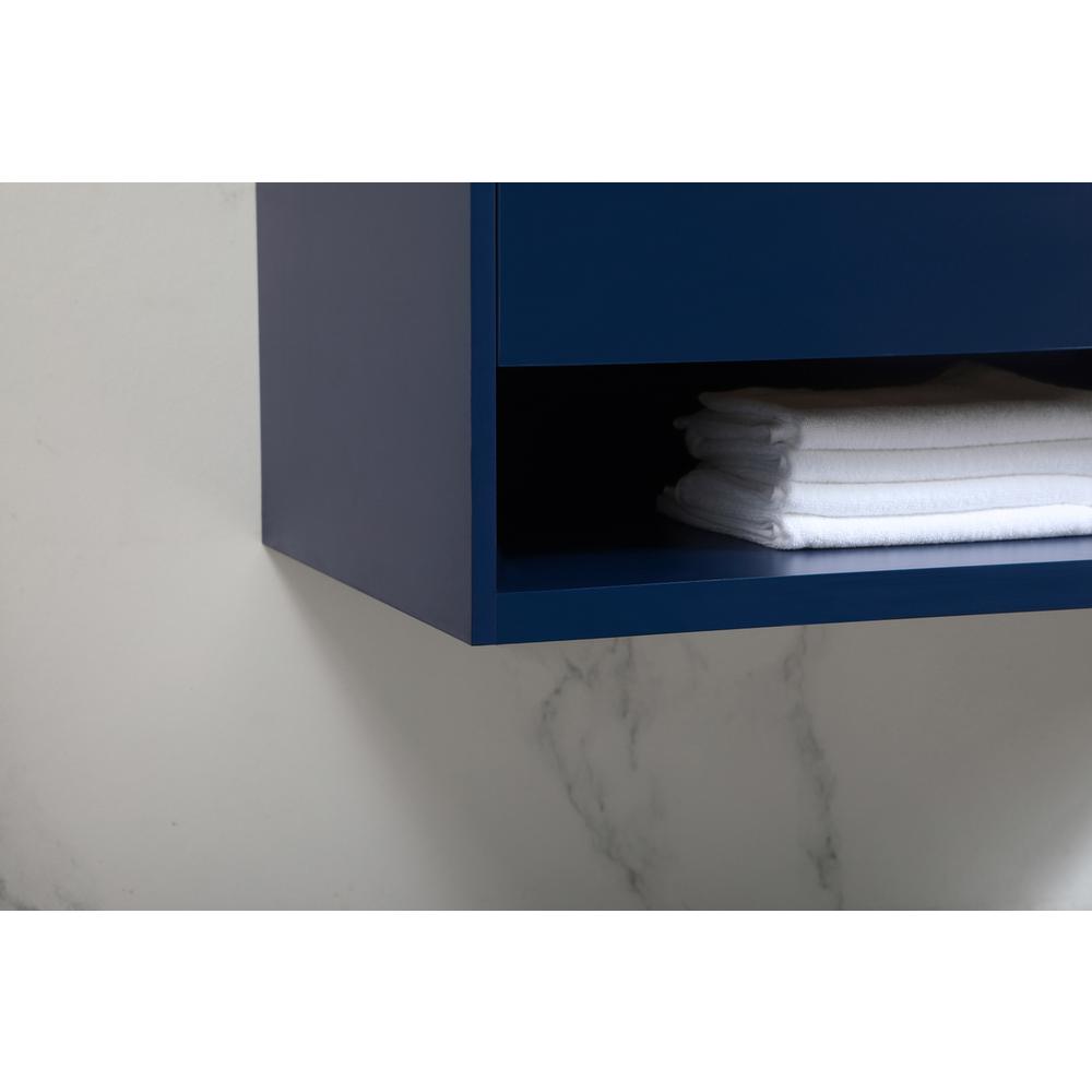 40 inch Single bathroom vanity in blue with backsplash. Picture 6