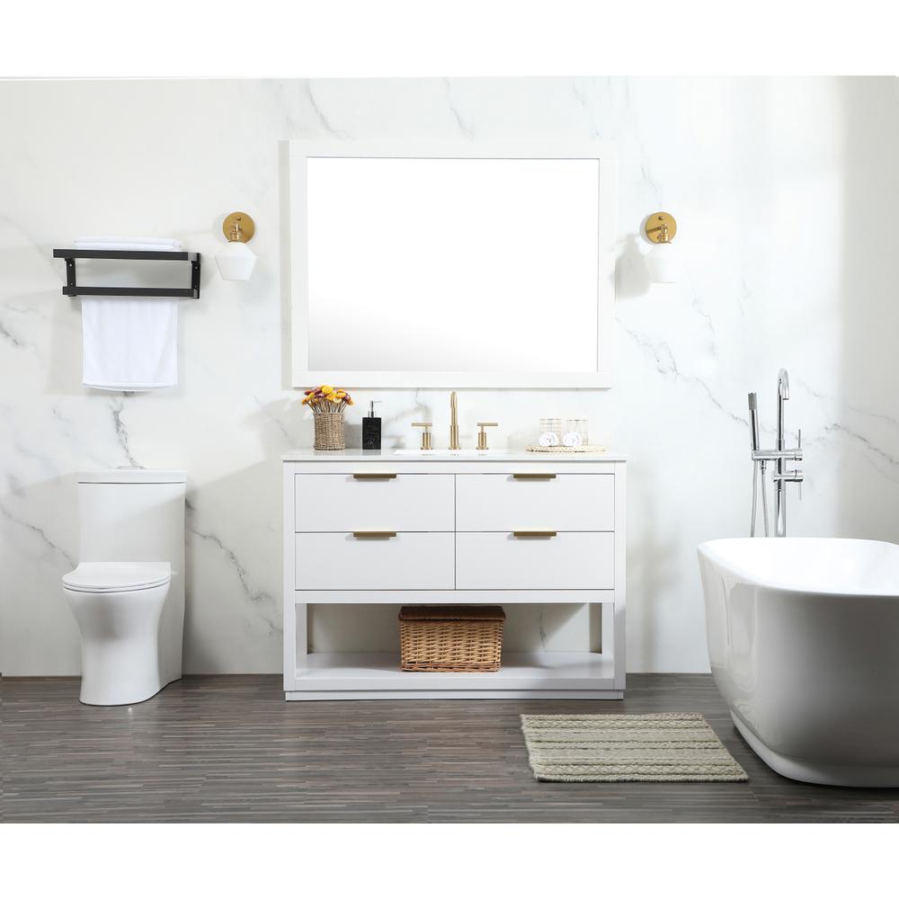 48 inch Single bathroom vanity in white. Picture 4