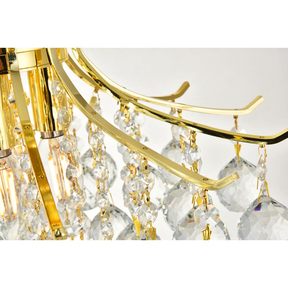 Toureg 3 light Gold Flush Mount Clear Royal Cut Crystal. Picture 2