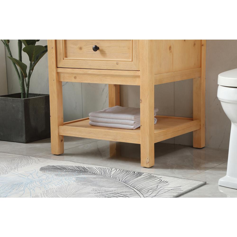 24 inch Single bathroom vanity in natural wood. Picture 6