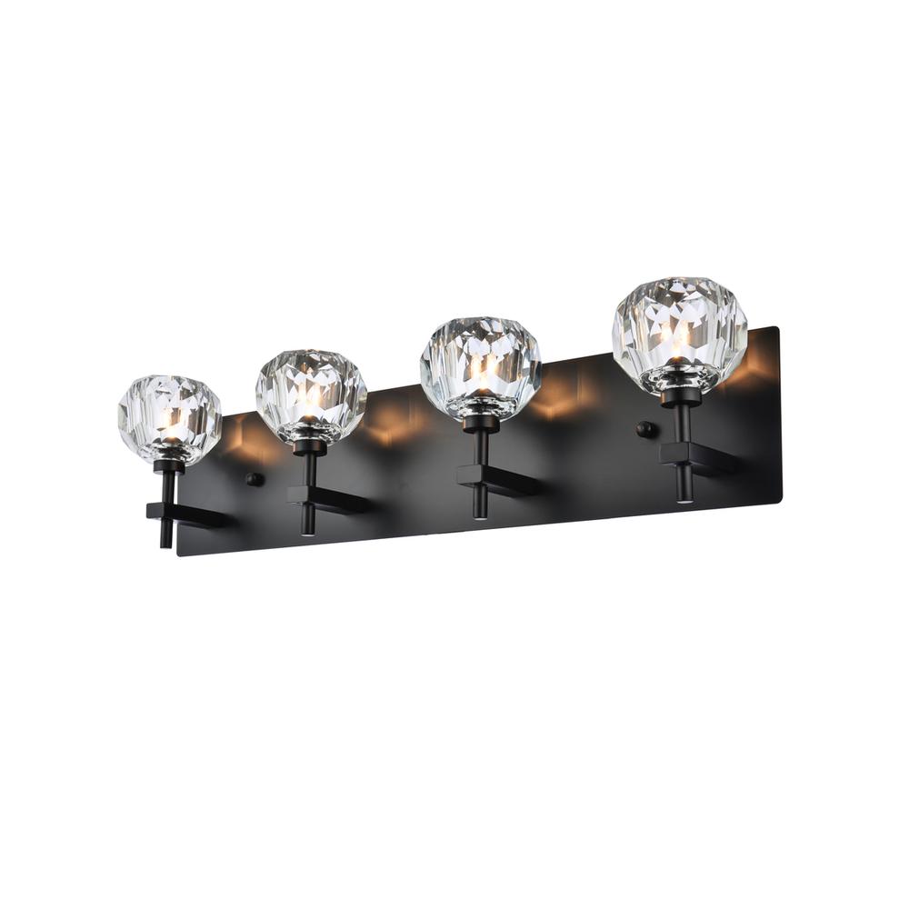 Graham 4 Light Wall Sconce in Black. Picture 2