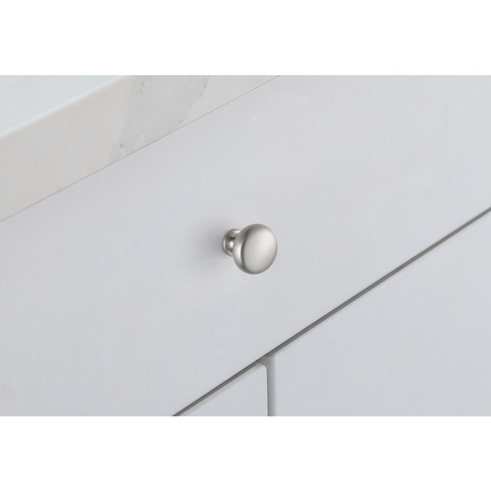 Cadon 1.2" Diameter Brushed Nickel Mushroom Knob Multipack (Set of 10). Picture 2