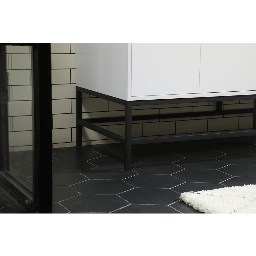 60 inch double bathroom vanity in white. Picture 6