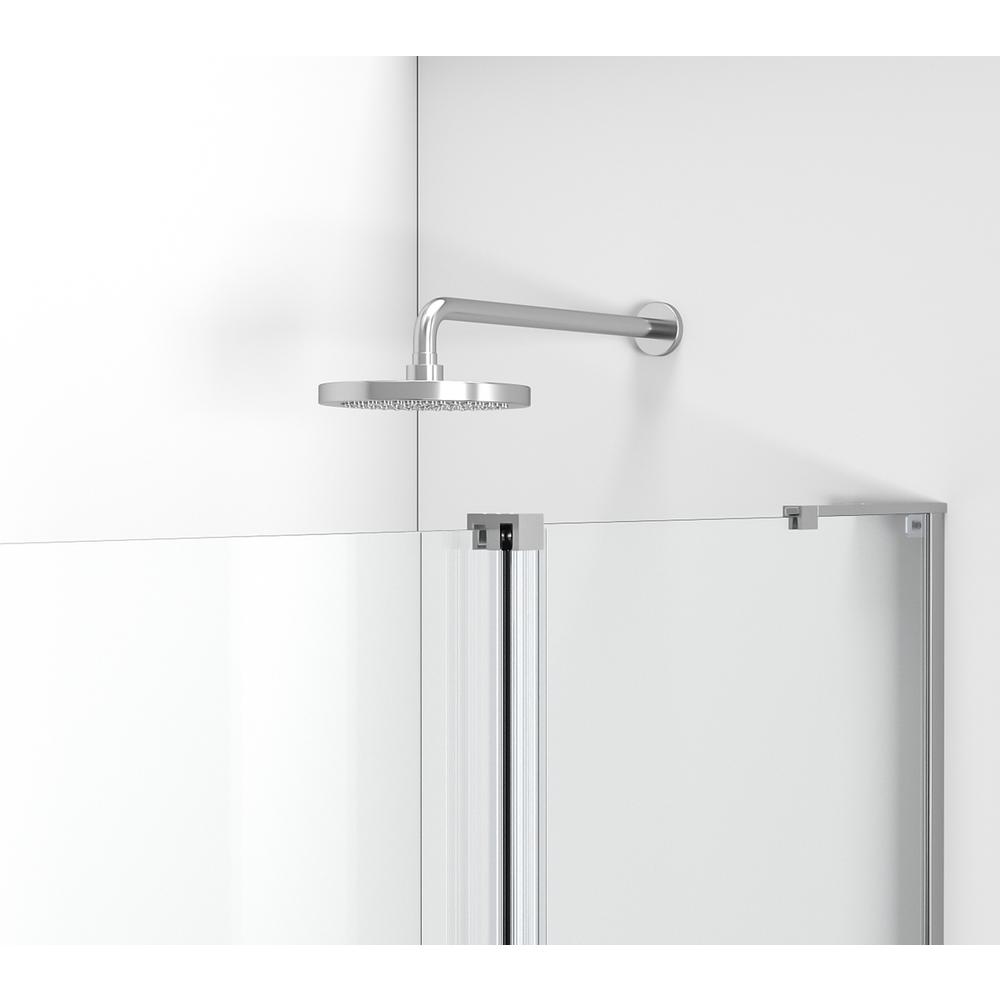 Frameless tub door 60 x 60 Polished Chrome. Picture 5