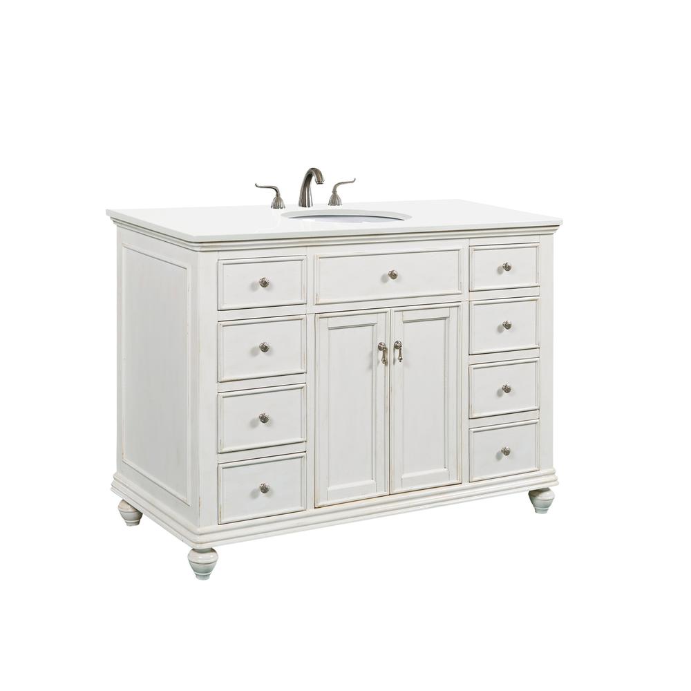 48 inch Single Bathroom vanity in Antique White. Picture 13