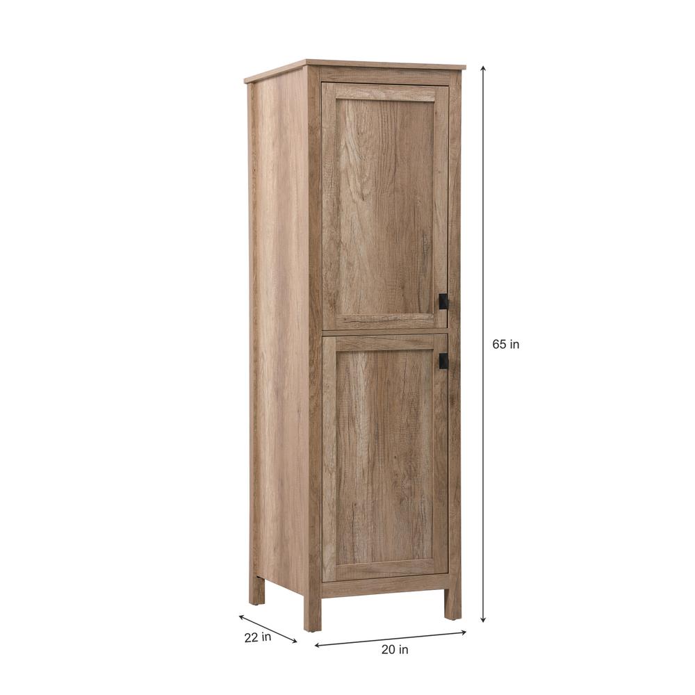 20 Inch Wide Bathroom Linen Storage Freestanding Cabinet In Natural Oak. Picture 7