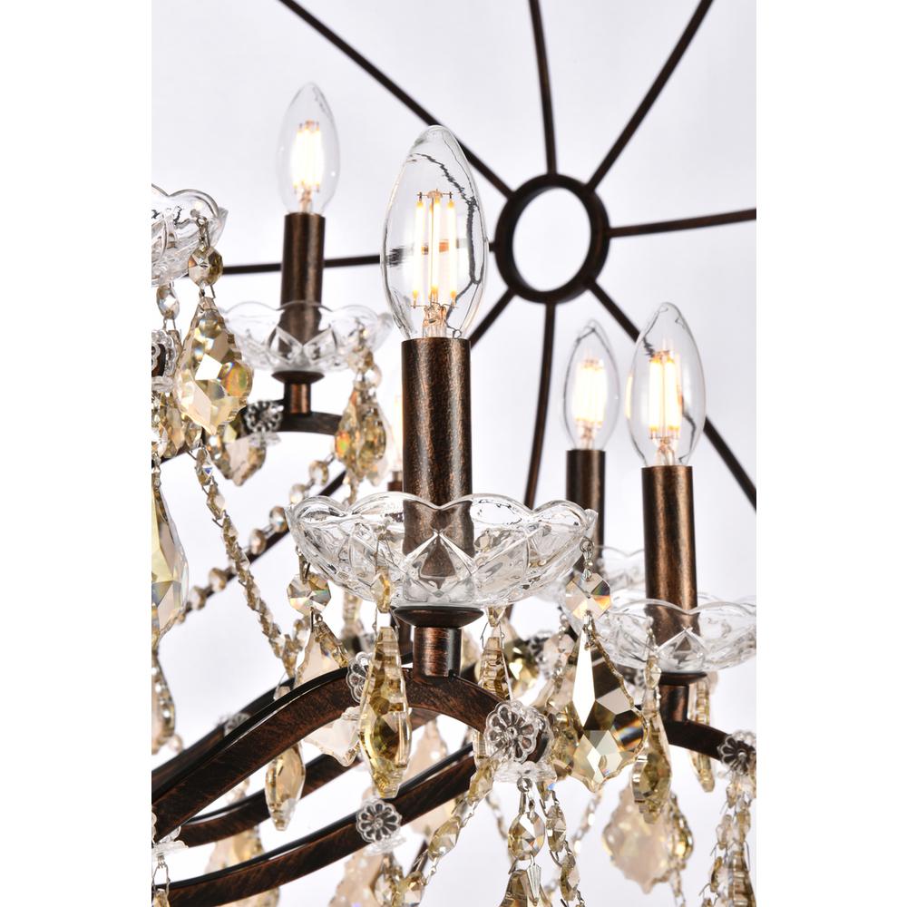Geneva 25 light Dark Bronze Chandelier Clear Royal Cut crystal. Picture 4
