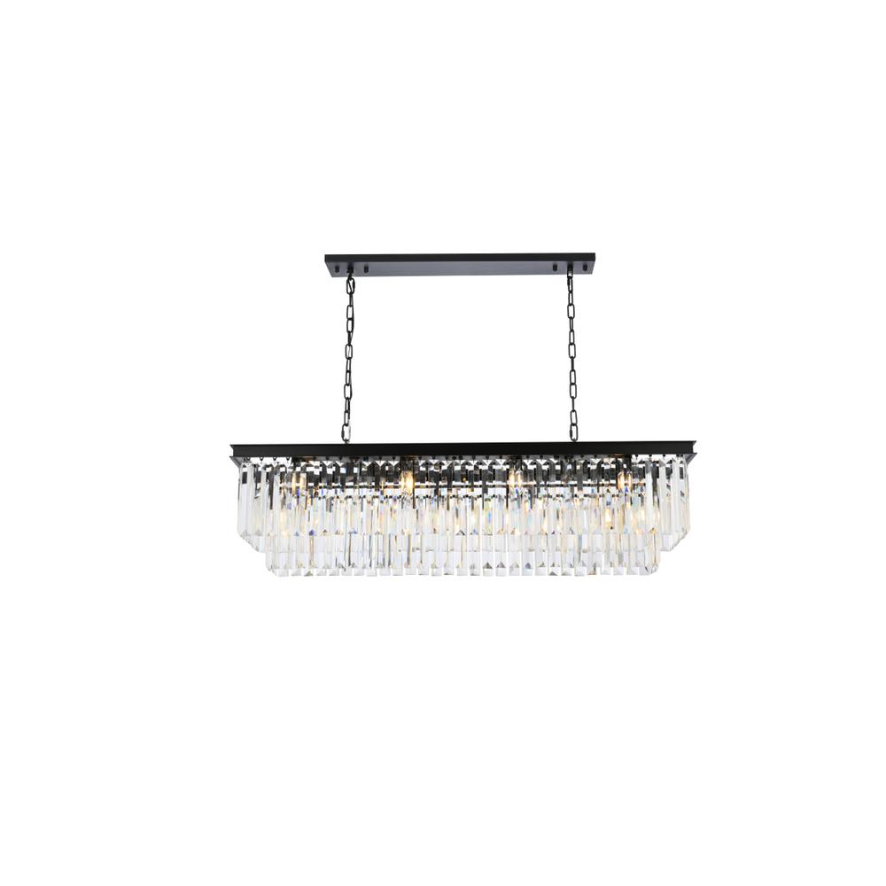 Sydney 12 light Matte Black Chandelier Clear Royal Cut Crystal. Picture 1