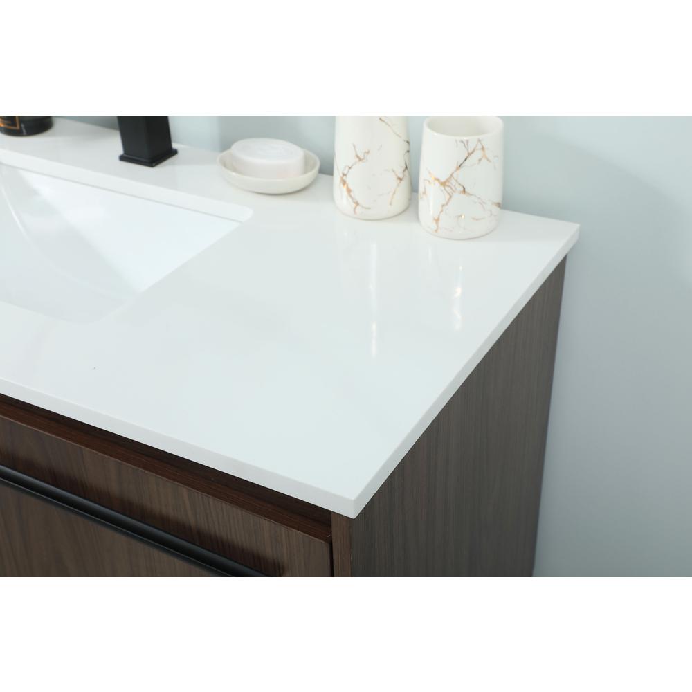 40 inch Single bathroom vanity in walnut. Picture 5