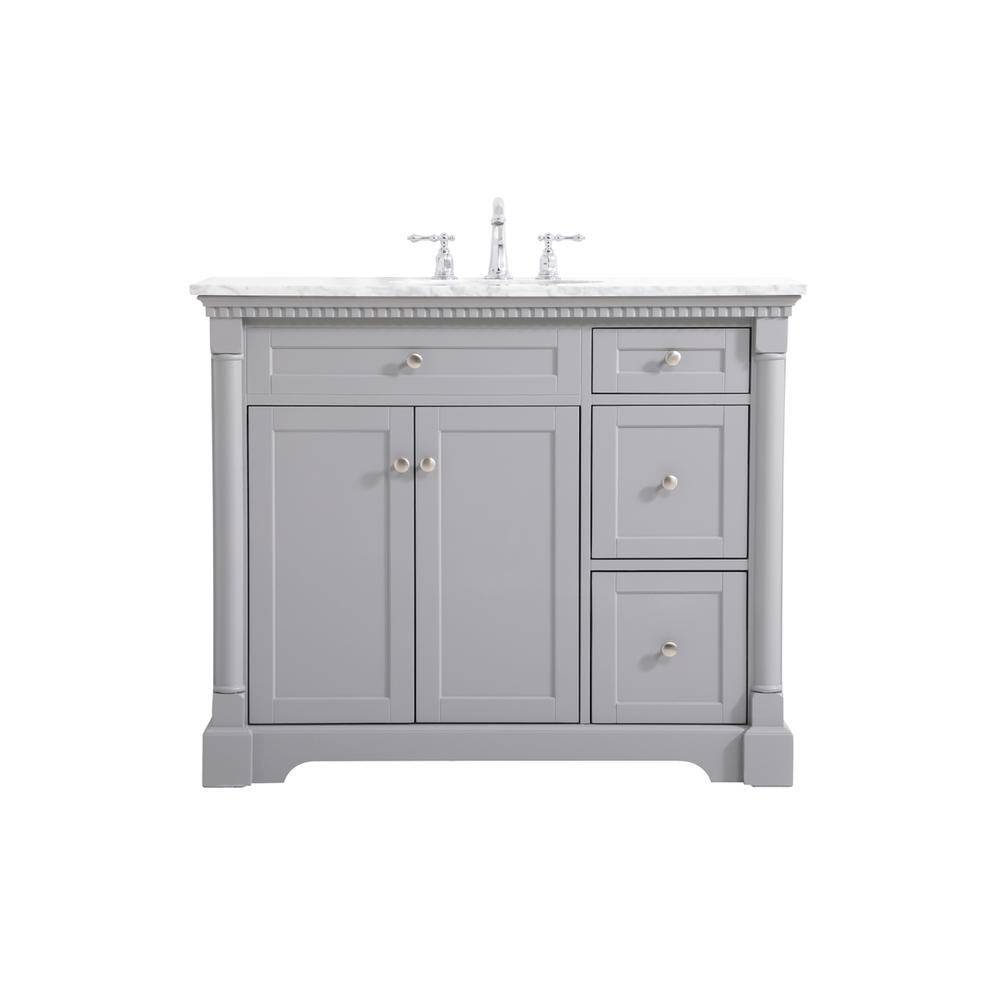 42 inch Single bathroom vanity in  Grey. Picture 1