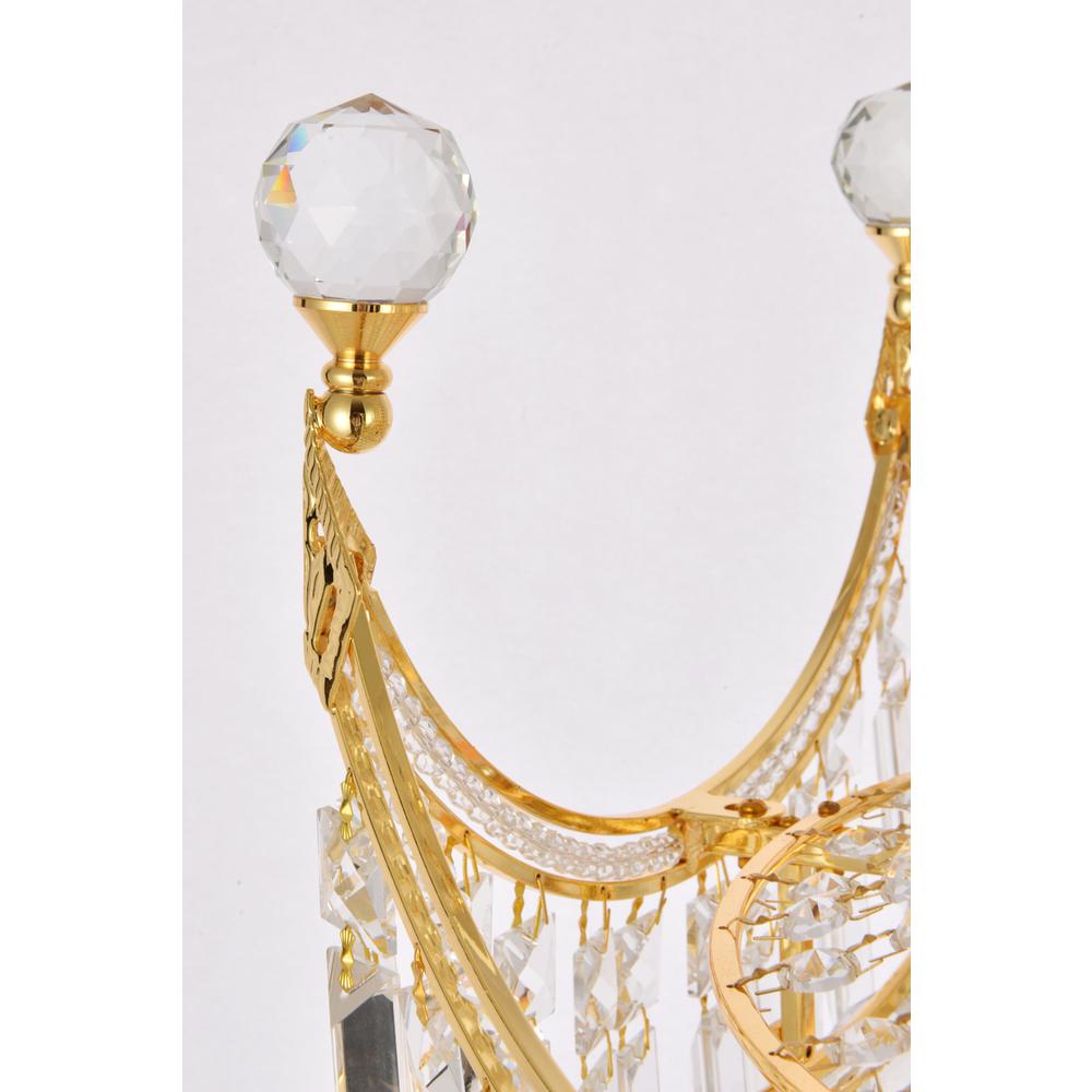 Corona 9 light Gold Chandelier Clear Royal Cut Crystal. Picture 4