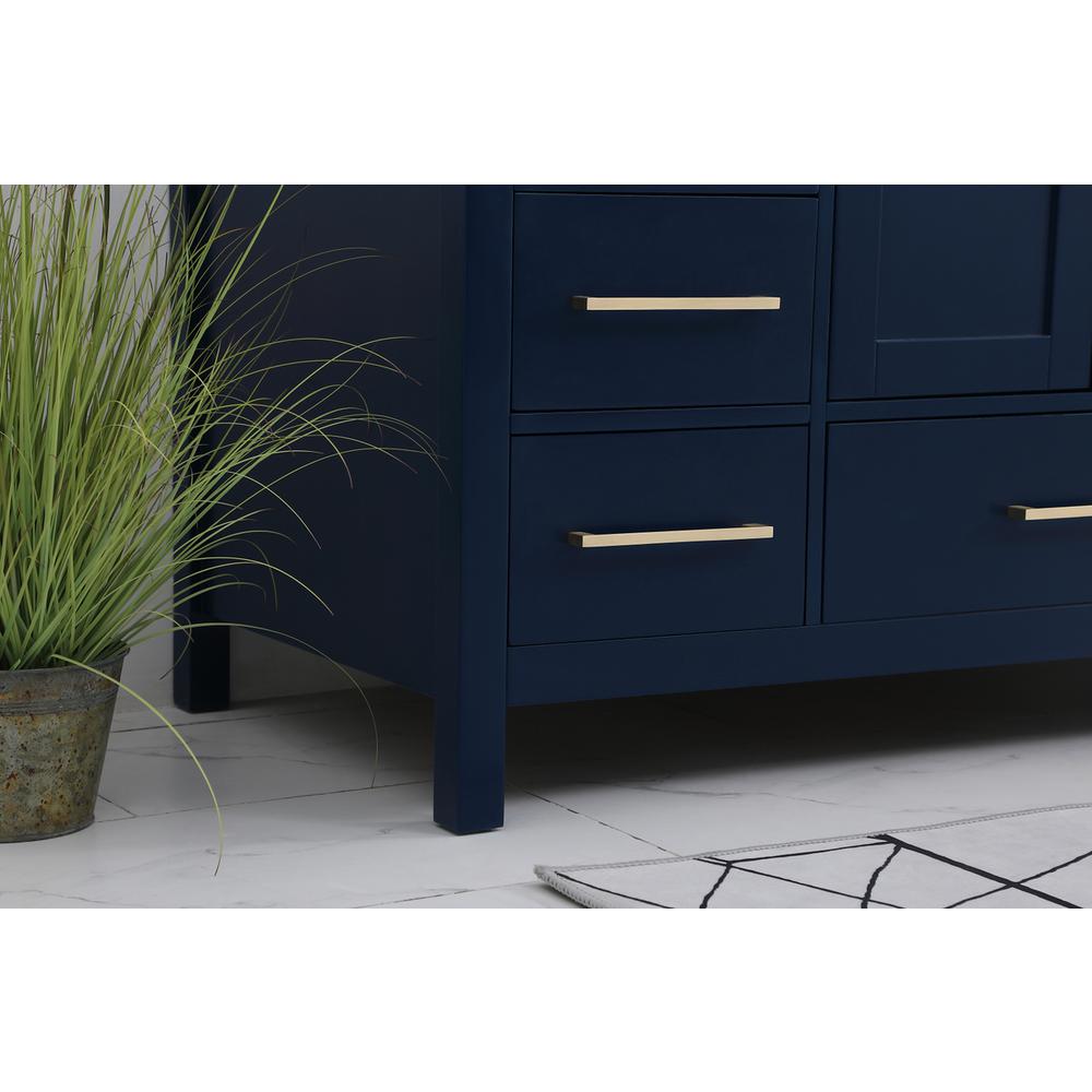 48 inch Single Bathroom Vanity in Blue with Backsplash. Picture 6