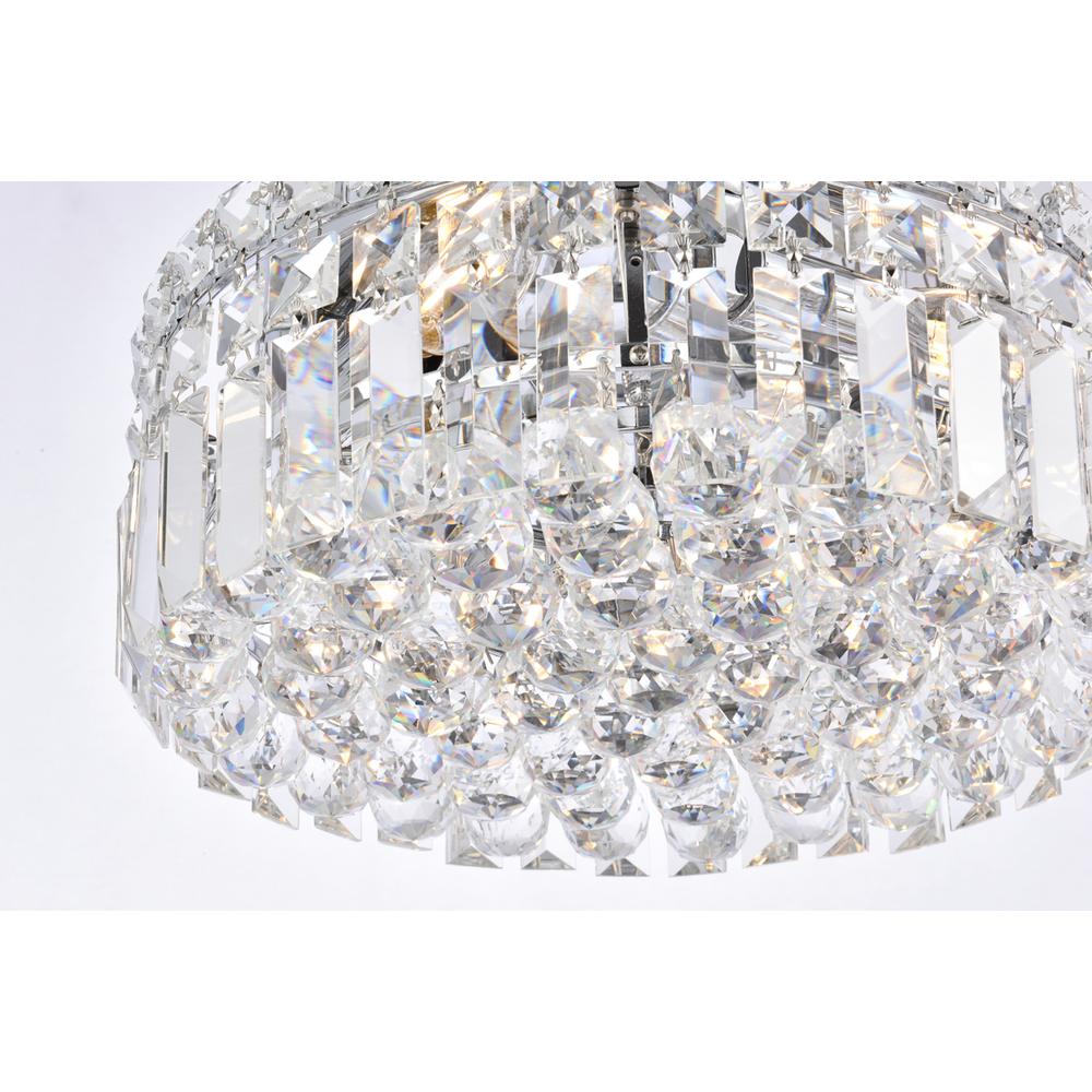 Maxime 4 light Chrome Flush Mount Clear Royal Cut Crystal. Picture 3