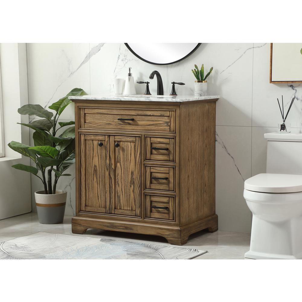32 inch Single bathroom vanity in driftwood. Picture 2