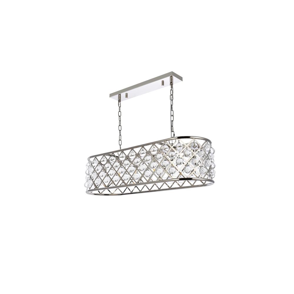Madison 6 light polished Nickel Chandelier Clear Royal Cut Crystal. Picture 6
