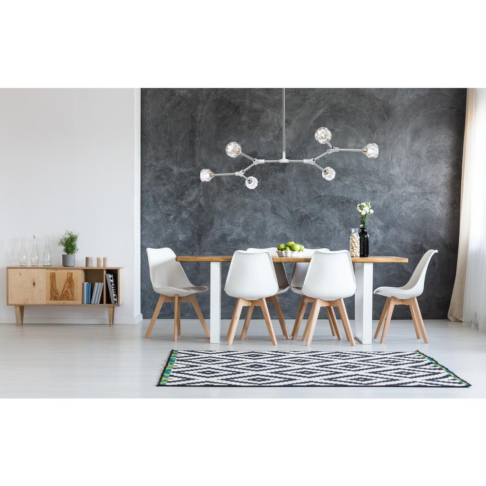 Zayne 6 Light Pendant in Chrome. Picture 8