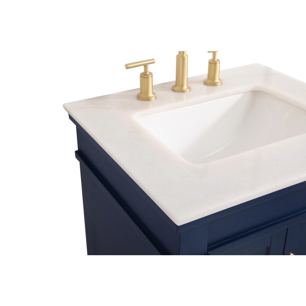 24 inch Single bathroom vanity in blue. Picture 11