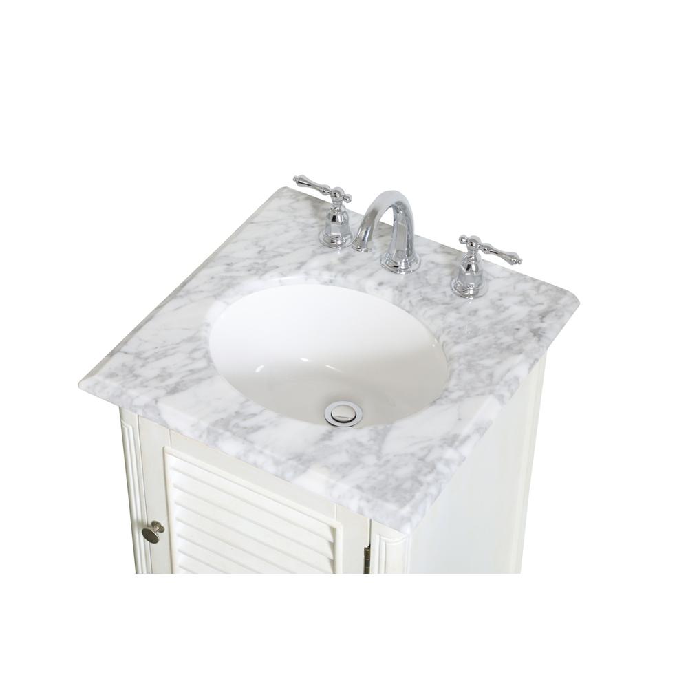 19 inch Single Bathroom Vanity in Antique White. Picture 9